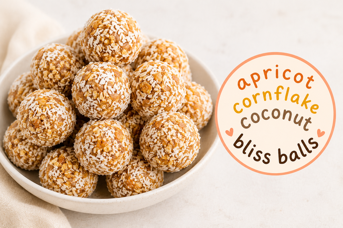 Apricot, Cornflake Coconut Bliss Balls